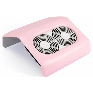 Настольный пылесос для маникюра Nail Dust Collector Double Strong Fans розовый